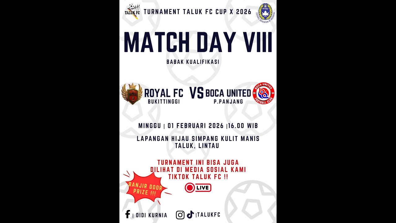TAKUK CUP X :  ROYAL.FC VS BOCA UNITED  FC