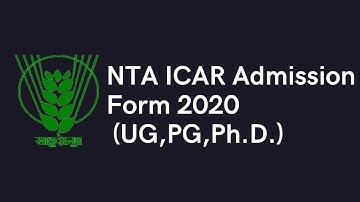 ICAR APPLICATION  FORM  2020(AIEEA UG PG PhD)