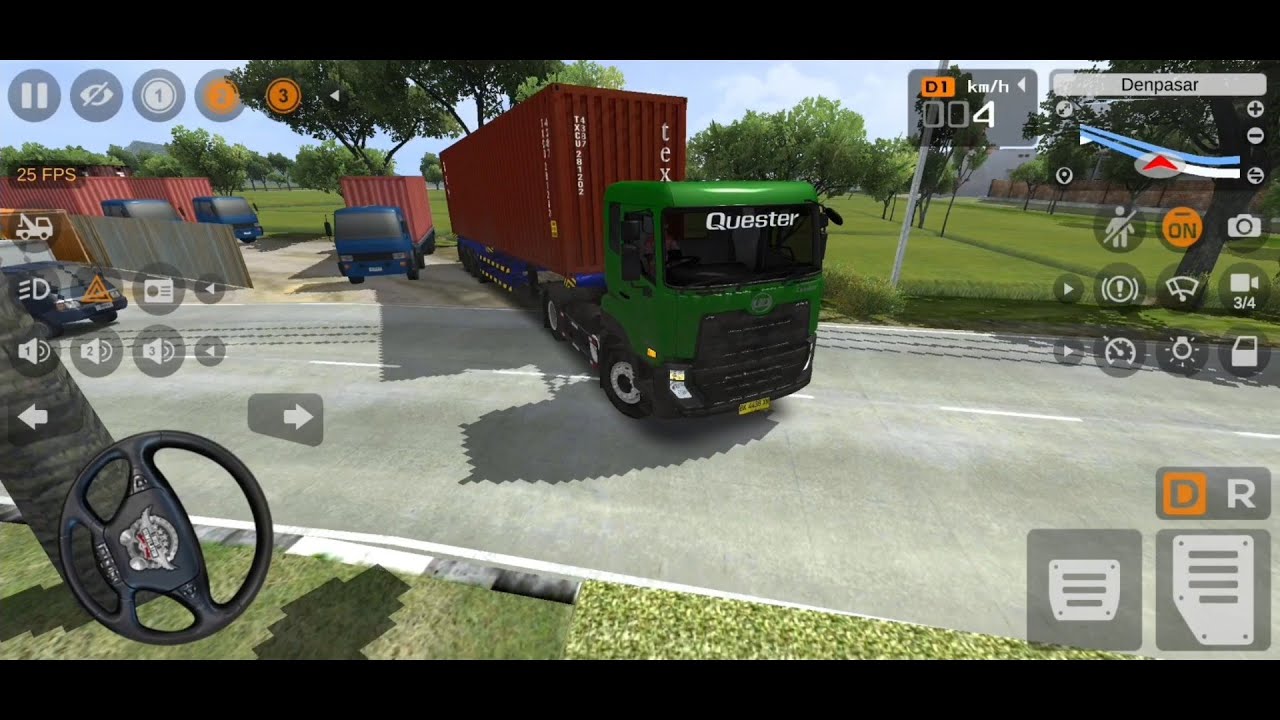WAW PERMAINAN TRUK KONTAINER UD QUESTER 40 FEET MELANJUTKAN PERJALANAN -GAME BUS SIMULATOR INDONESIA