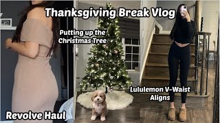 Thanksgiving Break Vlog- Revolve / Aritzia / Lululemon Haul