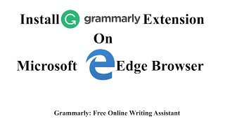 how to install grammarly extension on microsoft edge