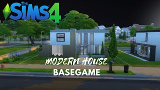 The Sims 4 Speed Build || Base Game Modern House ||
