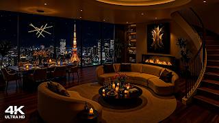Tokyo Midnight Jazz 🌃 Luxury Apartment with Relaxing Jazz Saxophone Music for Stress Relief & Sleep