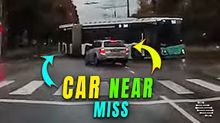 Car’s Close Call with a Bus Captured on a Dashcam