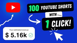 How I Made 100 YouTube Shorts with (almost) 1 CLICK for a Faceless YouTube Channel.