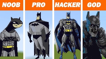 Minecraft Pixel Art NOOB VS PRO VS HACKER 🦇 Batman