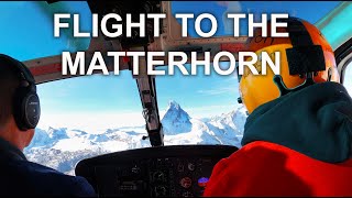 Helicopter flight to the Matterhorn, Switzerland