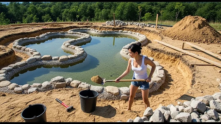 15 Days Project – Building a Massive Koi Fish Pond Start to Finish