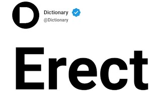 Erect Meaning In English