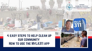 4 easy steps to help clean up our community | How to use the MyLA311 app