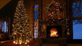 Nat King Cole,Frank Sinatra,Dean Martin,Elvis Presley,Bing Crosbey Classics Christmas with Fireplace