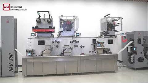 DYM HAU/SAC Automatic butt splice nonstop printing unwinder and rewinder operation video