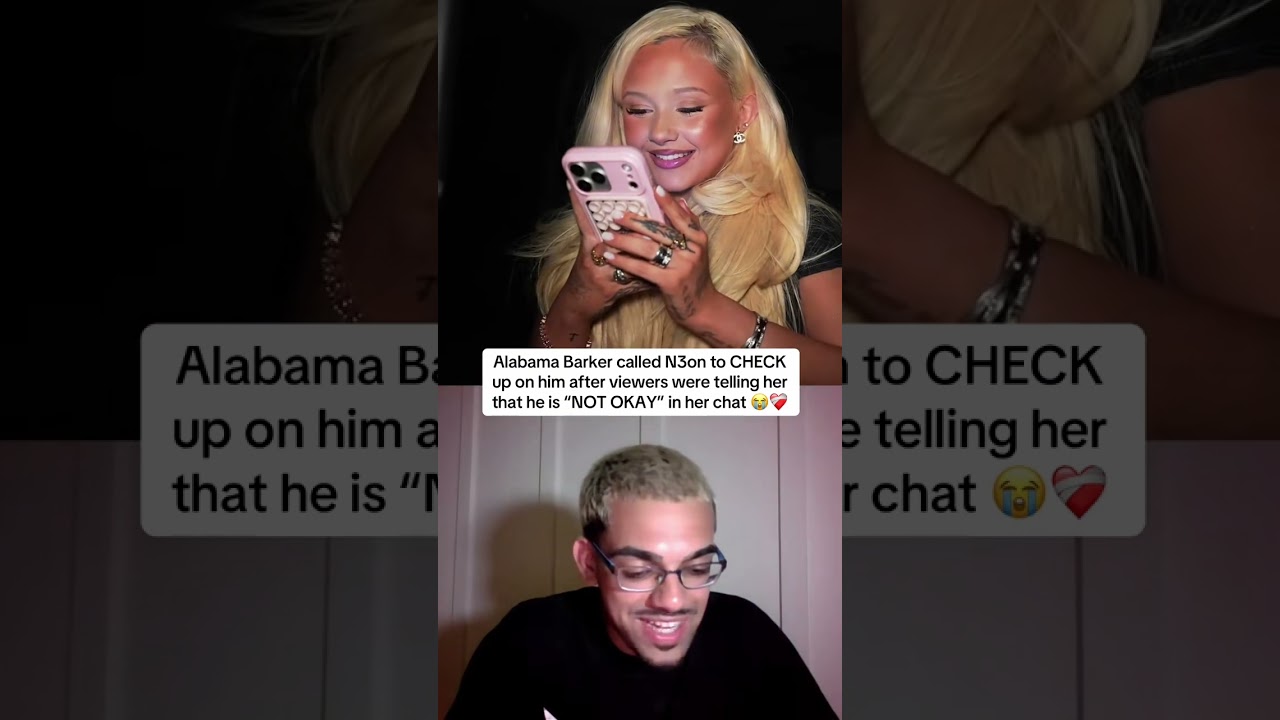 Alabama barker CALLEDN3on after he was SAD on stream ❤️#n3on #fyp #alabamabarker #clips #tiktok
