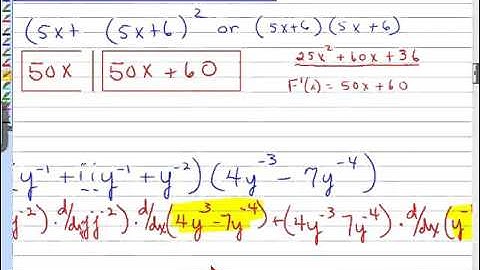 Section 12.2  Derivatives of Quotients and Products