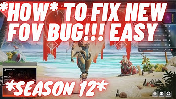 Apex Legends! How to FIX New FOV BUG IN (SEASON 12) FULL TUTORIAL