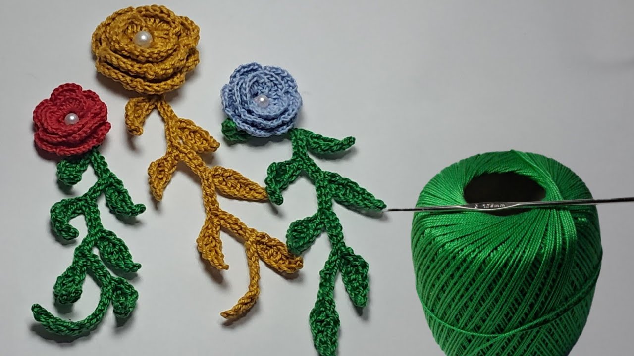 How to crochet rose decor:basic :easy for beginners