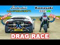 Lamborghini Huracan Turbo vs Kawasaki H2R: DRAG RACE