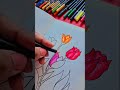 Easy Beautiful Tulip Flower Drawing with Pencil Colors🌷Step-by-Step for Beginners#viral#trending#fyp
