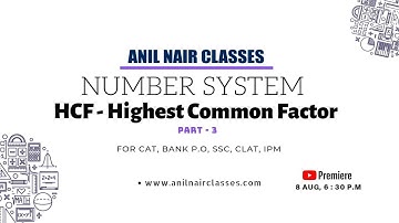 Highest Common Factor (HCF) - Part 3 || class -24