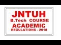 JNTUH B Tech COURSE ACADEMIC REGULATIONS  2018 | Jawaharlal Nehru Technological University