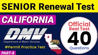 California Senior Renewal Test 2024 | DMV Written Test 2024