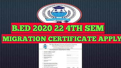 WBUTTEPA: B.ED & M.ED MIGRATION CERTIFICATE APPLY PROCESS