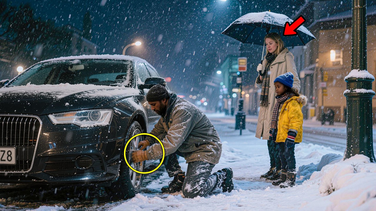 Poor Dad Helped a Woman Fix Her Car in the Rain — The Next Day, a Black SUV Pulled Up to His House