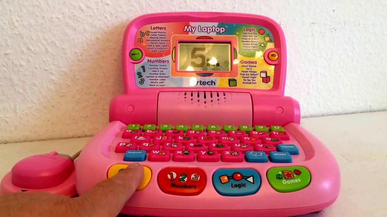 vtech pink my laptop 