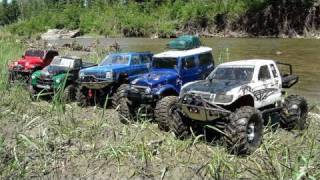 RC ADVENTURES - SCALE RC TRUCKS #20 - MUDDING! GROUP 4X4 ACTION!