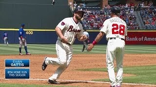 CHC@ATL: Gattis crushes a solo homer to left field