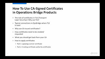 How to Use CA-signed Certificates in Operations Bridge Products