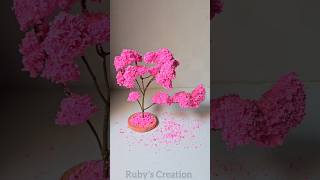 DIY Cherry Blossom Tree 🌸✨| From Clay to Cherry Blossom Magic 🌸 #aestheticroomdecor #cuteroom