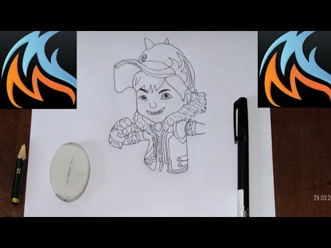 How To Draw Boboiboy Frostfire ( Boboiboy the movie ) - YouTube