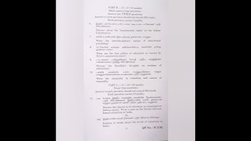 TNTEU ,B.Ed , Previous year Question paper, Contemporary India & Education  ||First year ||First sem