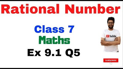 Q 5, Ex 9.1 Rational Numbers Chapter 9 | Grade 7 Maths | CBSE | Rational number class 7 | NCERT