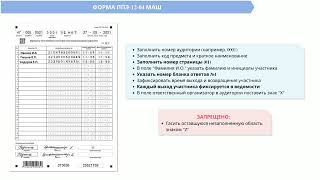 Порядок заполнения сопроводительных форм в ППЭ