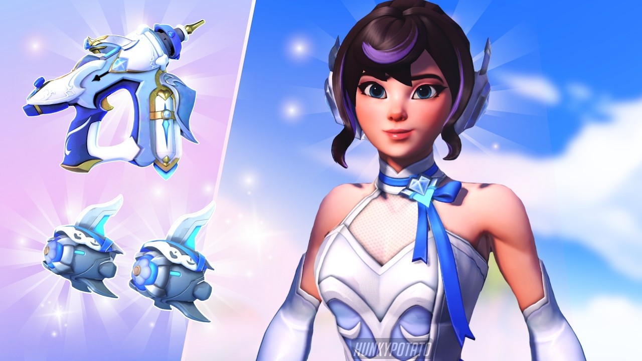 Juno Forget Me Not Skin (4k No Commentary) Overwatch Abilities