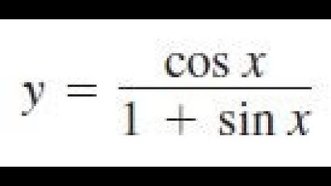y = cos x / (1 + sin x), find dy/dx derivative