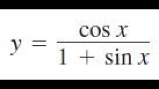 Y Cos X 1 Sin X Find Dy Dx Derivative Youtube Y Cos X 1 Sin X Find Dy Dx Derivative Youtube