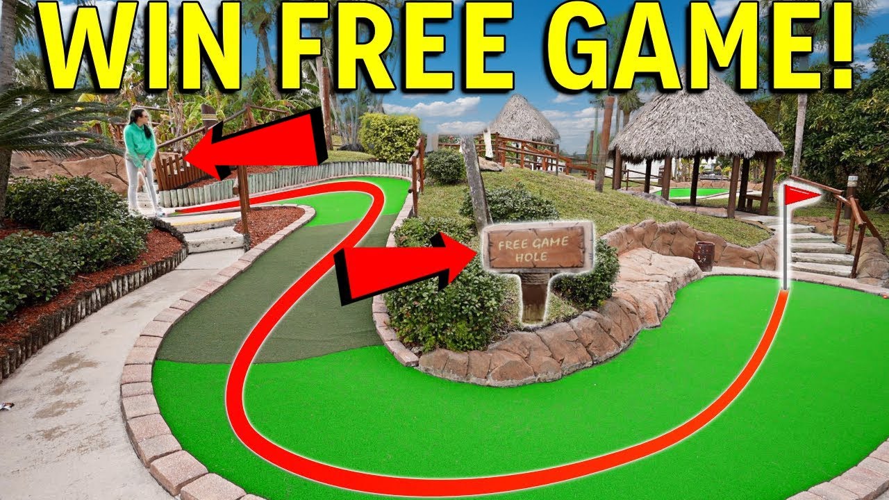 Win A FREE GAME With A Mini Golf Hole In One! YouTube