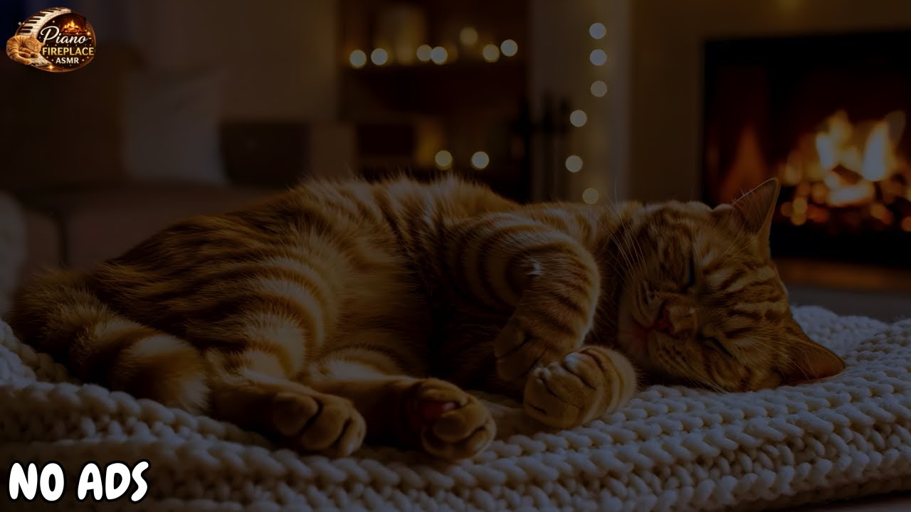 Piano Fireplace ASMR – Warm Piano Music with Fireplace Sounds for Sleep & Relaxation