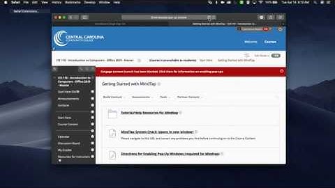 Mindtap - Enabling your Pop-Ups in Safari