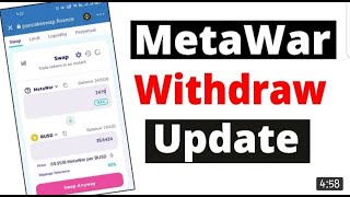 Metawar Airdrop Withdraw Update Swap Metawar Token