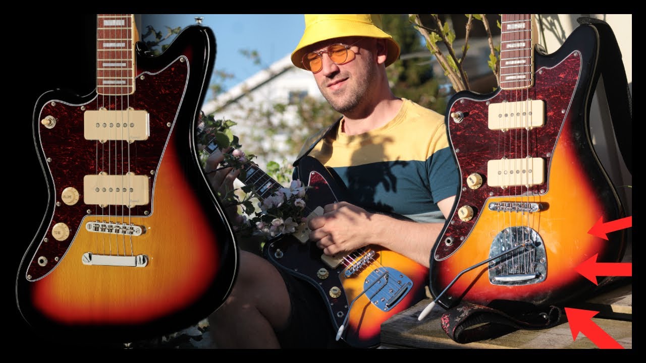 Jazzmaster tremolo on a Harley Benton JA 60 - YouTube
