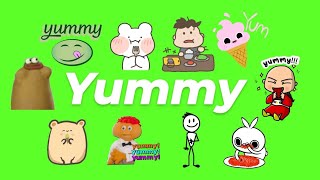 Animated Yummy GIF Green Screen Pack (Free Download)