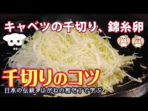 キャベツの千切りと錦糸卵の切り方［日本刀の技、和包丁を買ったら、千切りが細くなった！］盛高鍛冶刃物【ディレクターズカット】