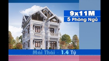 Nhà 2 tầng Mái Thái Đẹp - 5 Phòng Ngủ - anh Thanh - Vĩnh Phúc - Kiến trúc Toàn