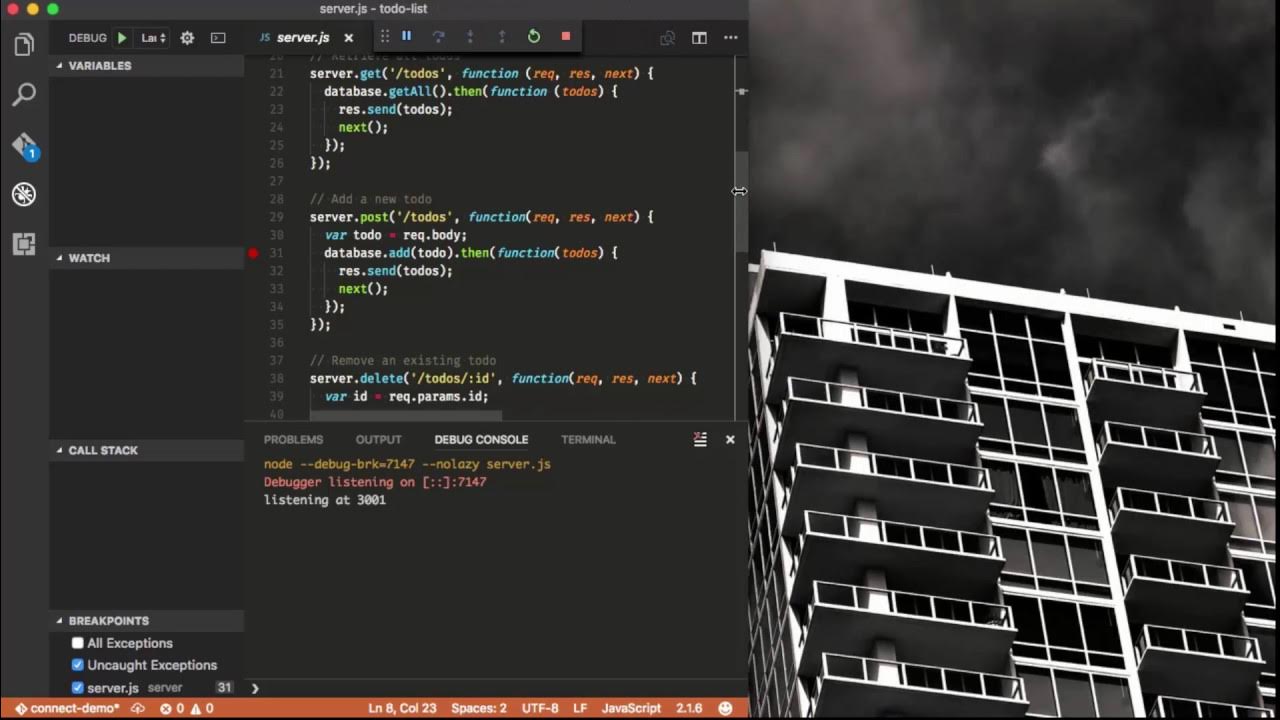 Node debug. Debug vs code.