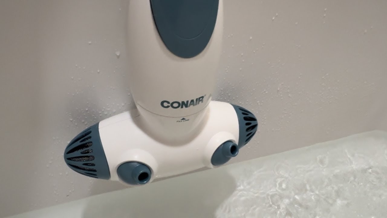 12404 Conair Jet Hydro Spa - 便攜式浴缸 Spa Conair Jet Hydro Spa 6 H x 4 W x 2 D WhiteBlue - Office Depot