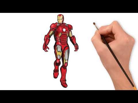 Draw and Coloring Iron man  Tập vẽ và tô màu người sắt  YouTube